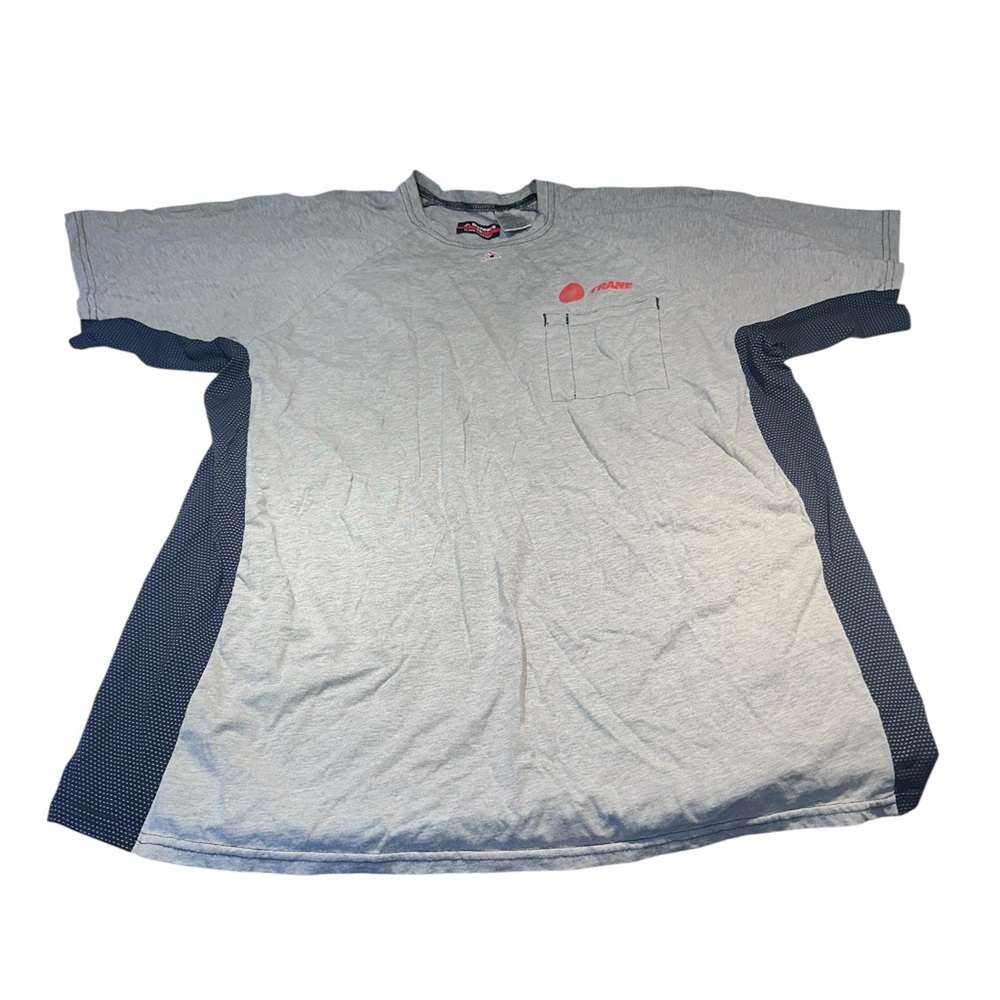 Bulwark FR Gray Flame Resistant Trane Logo Pocket T-Shirt XXL-SS
